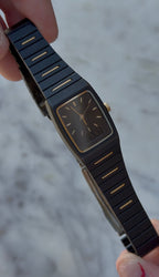 1984 Seiko Ani-Digi Quartz Two-Tone Tank Watch
