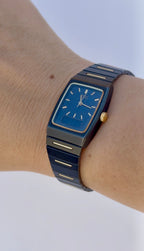 1984 Seiko Ani-Digi Quartz Two-Tone Tank Watch