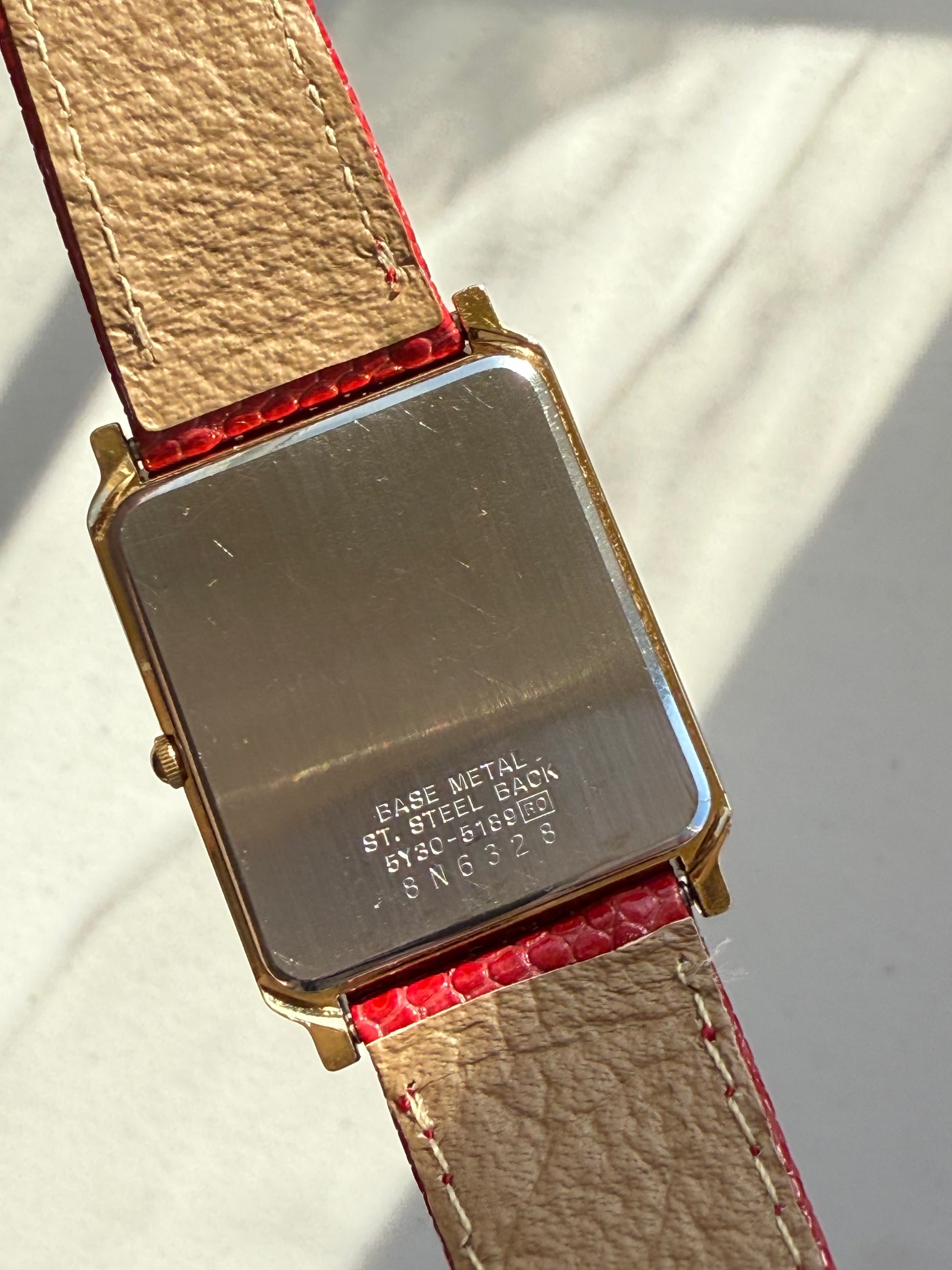 1988 Seiko Quartz Roman Numeral Tank Watch