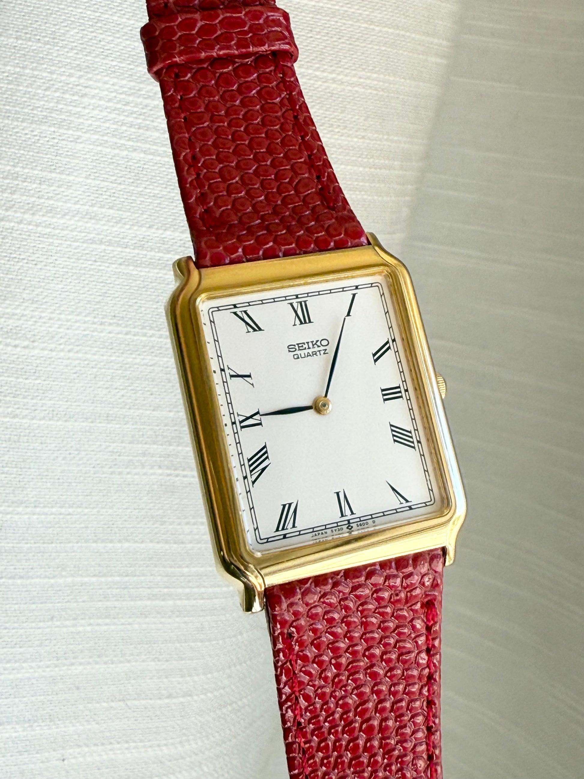 1988 Seiko Quartz Roman Numeral Tank Watch