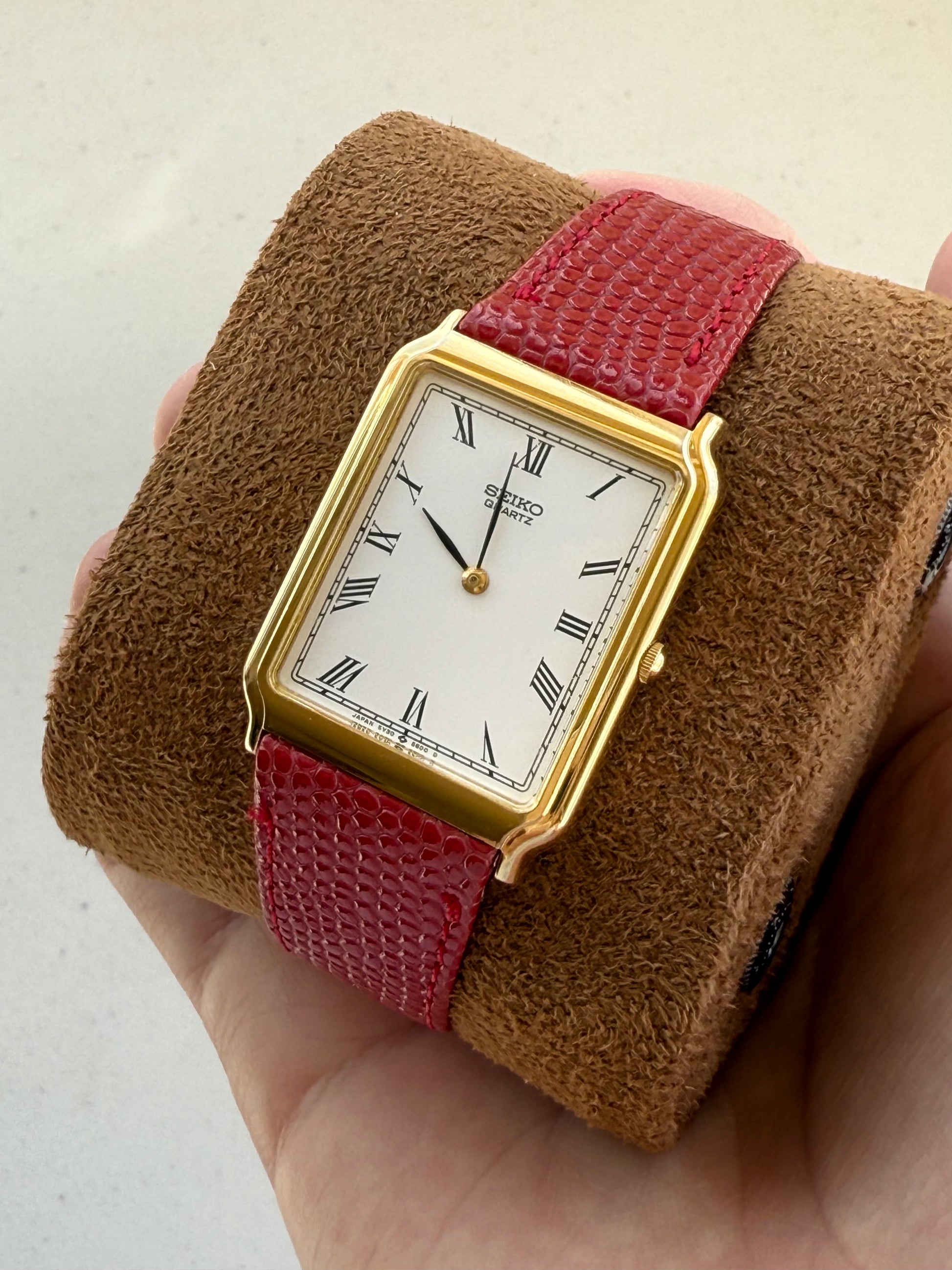 1988 Seiko Quartz Roman Numeral Tank Watch