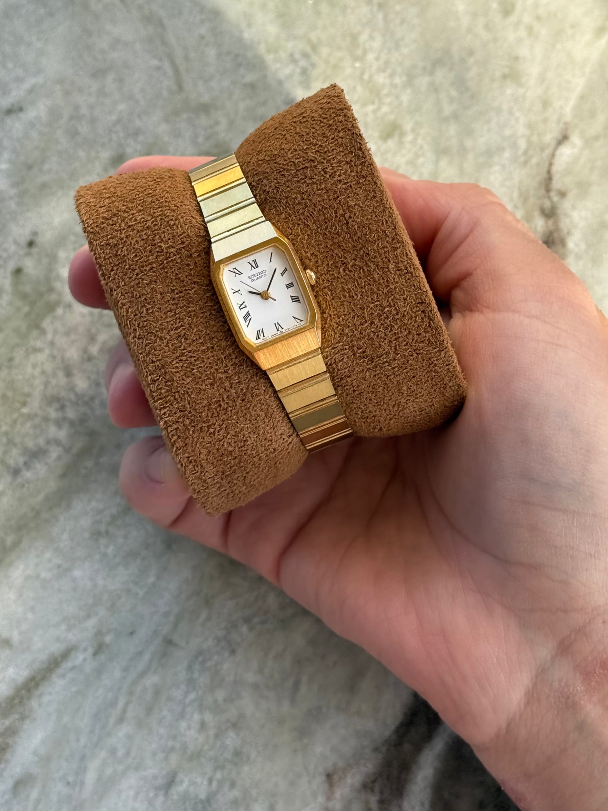 1989 Seiko Quartz Roman Numeral Tank Watch