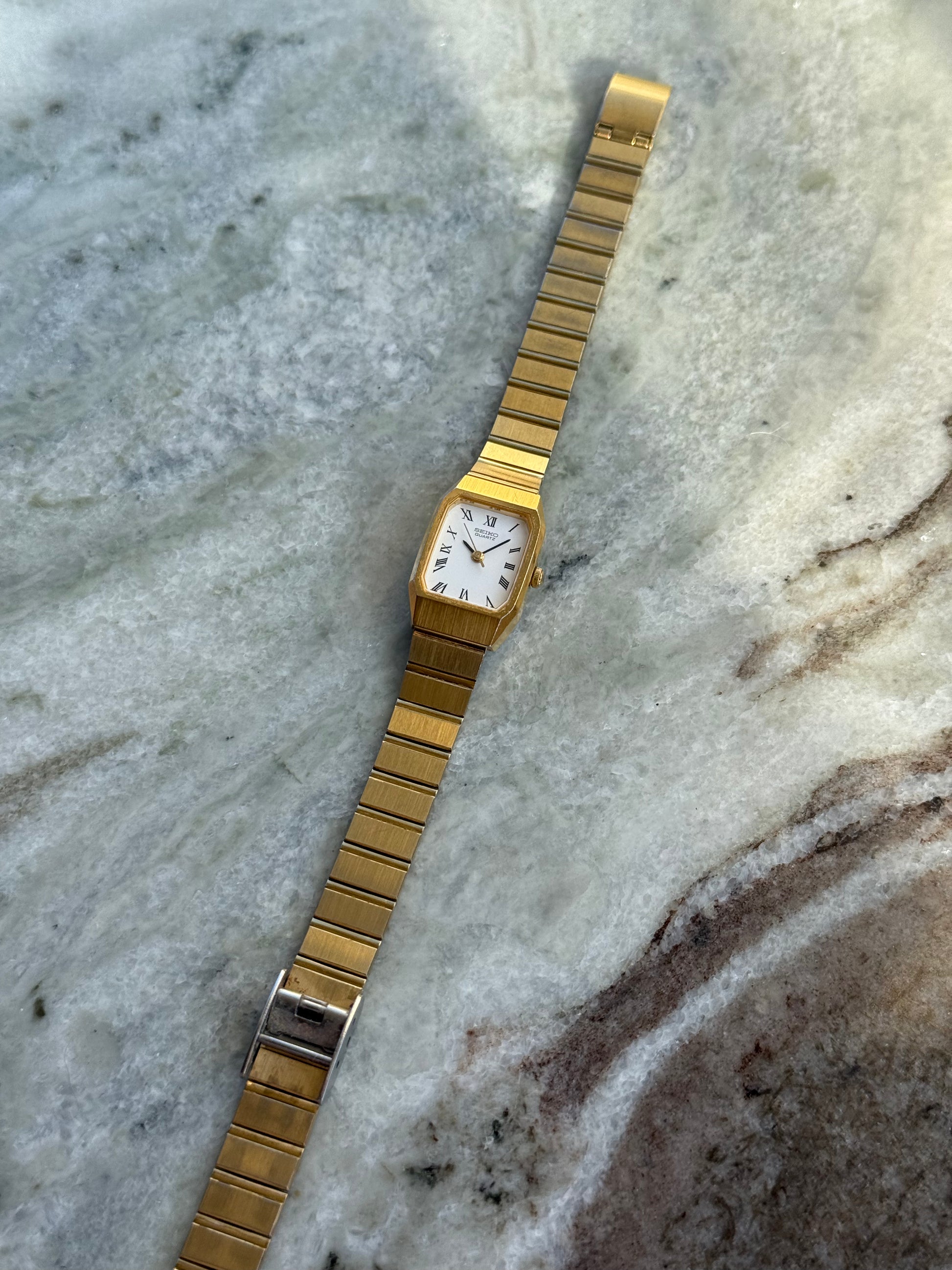 1989 Seiko Quartz Roman Numeral Tank Watch
