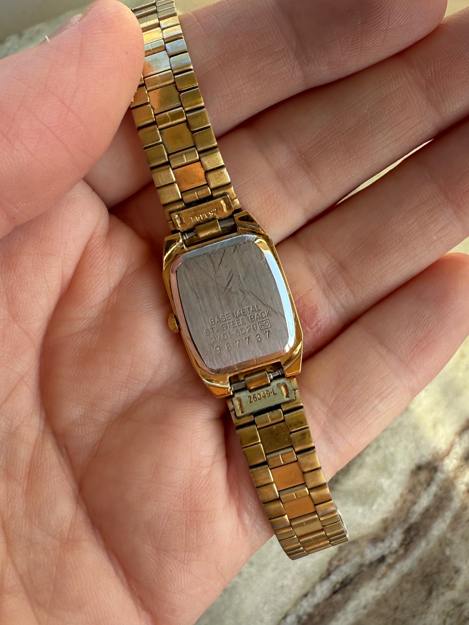 1989 Seiko Quartz Roman Numeral Tank Watch