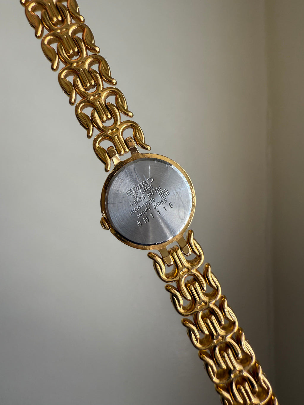 1998 Seiko Movt Japan Gold Tone Bracelet Watch