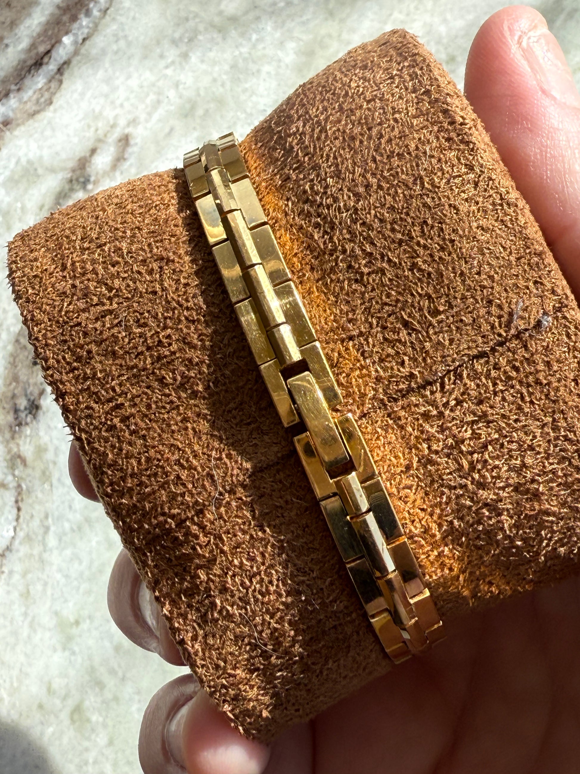 1990 Seiko Quartz Gold Tone Tank Watch