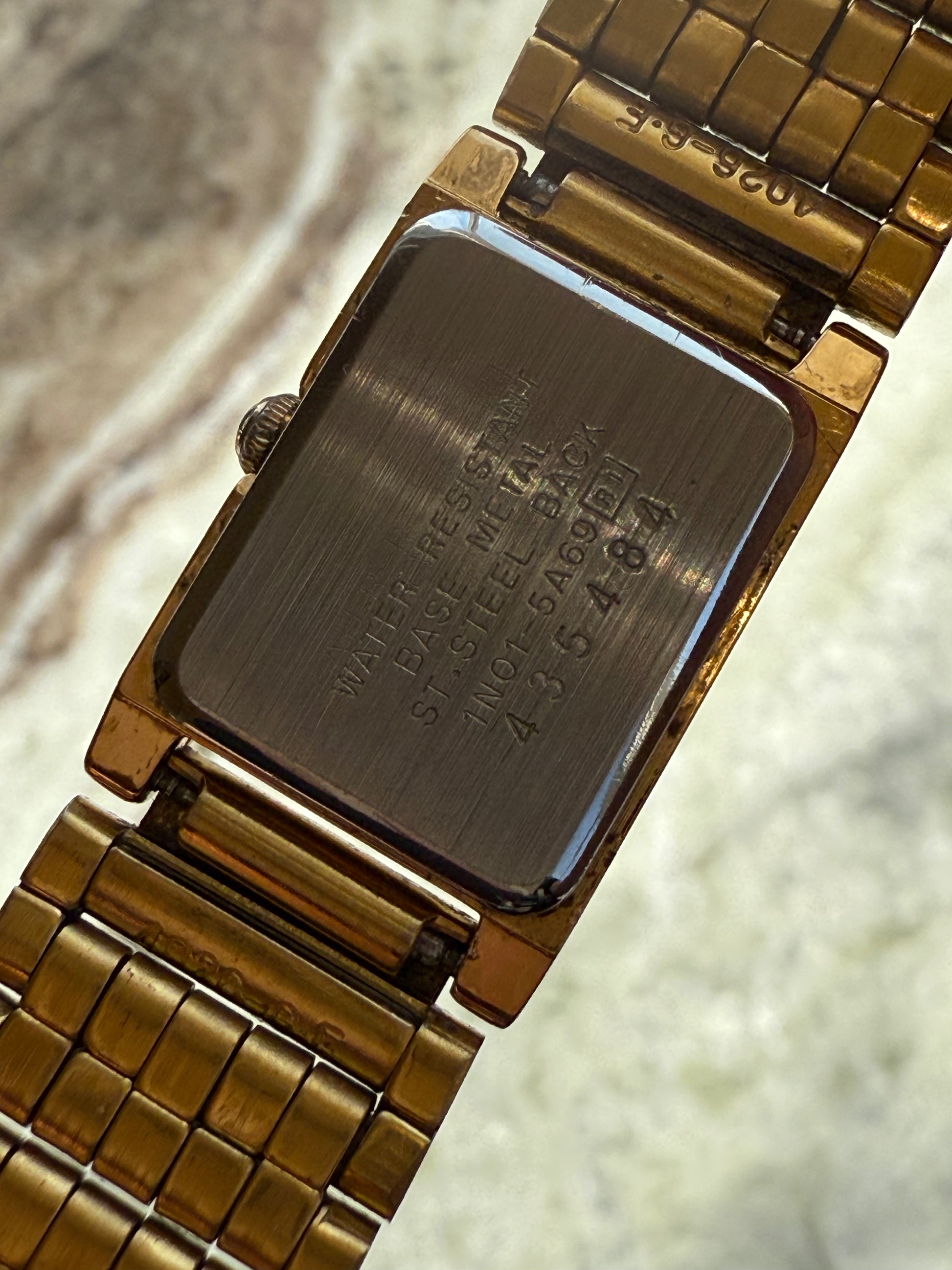 1994 Seiko Quartz Gold Tone Tank Watch