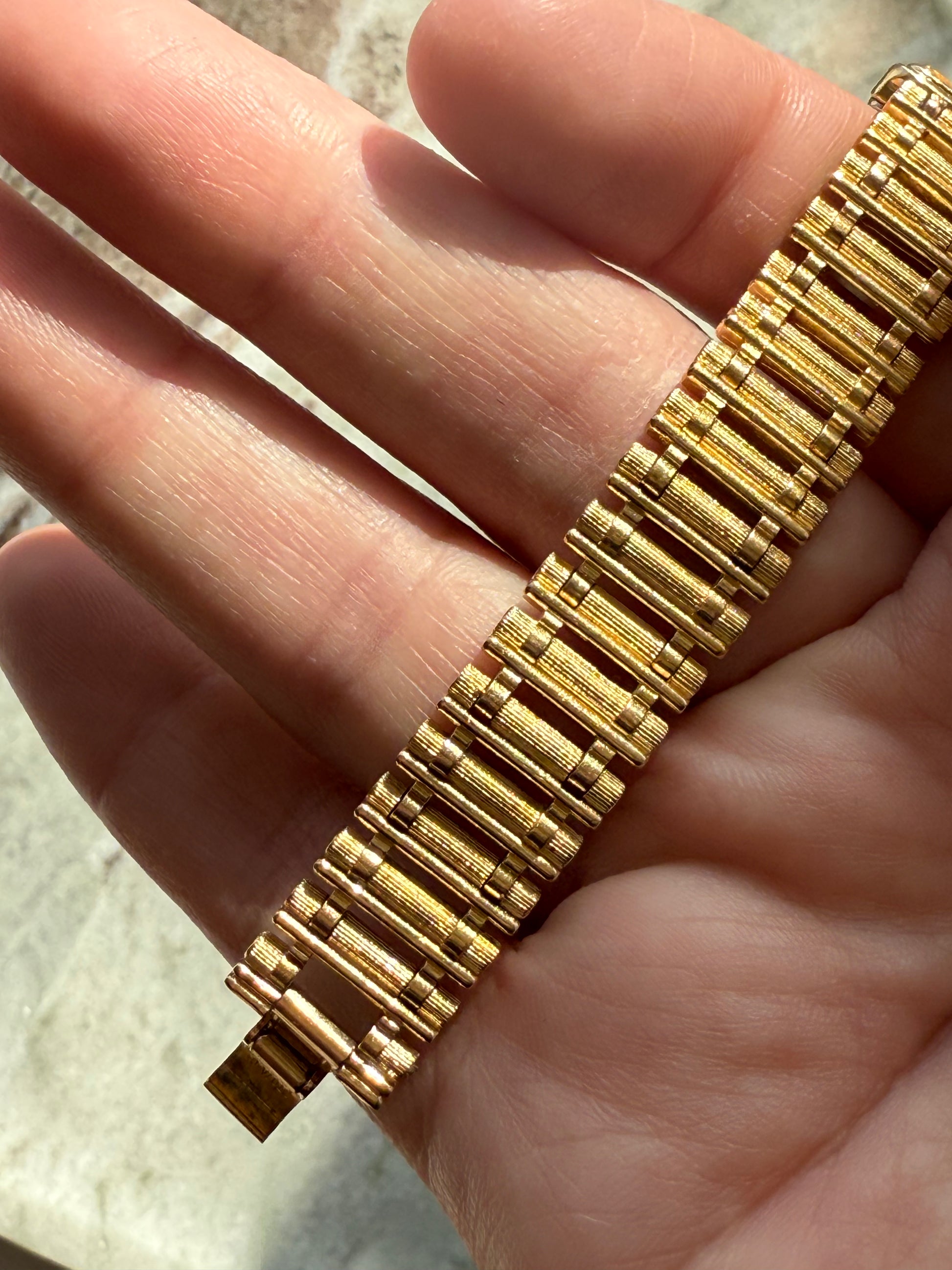 1985 Seiko Quartz Gold Tone”Bamboo”Tank Watch