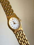 1994 Seiko Quartz Gold Tone White Dial Watch