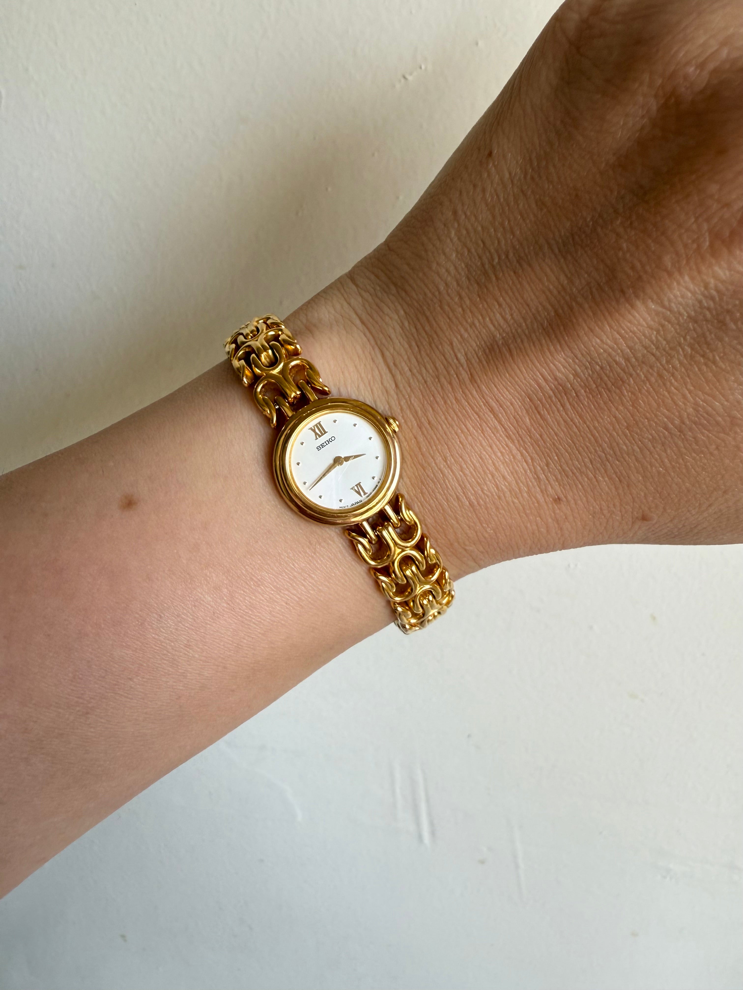 1998 Seiko Movt Japan Gold Tone Bracelet Watch