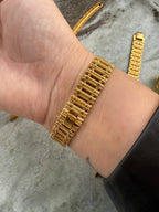 1985 Seiko Quartz Gold Tone”Bamboo”Tank Watch