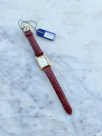 1988 Seiko Quartz (NOS) Gold Tone Tank Watch