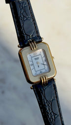 1992 Seiko Quartz (NOS) Gold Tone Tank Watch