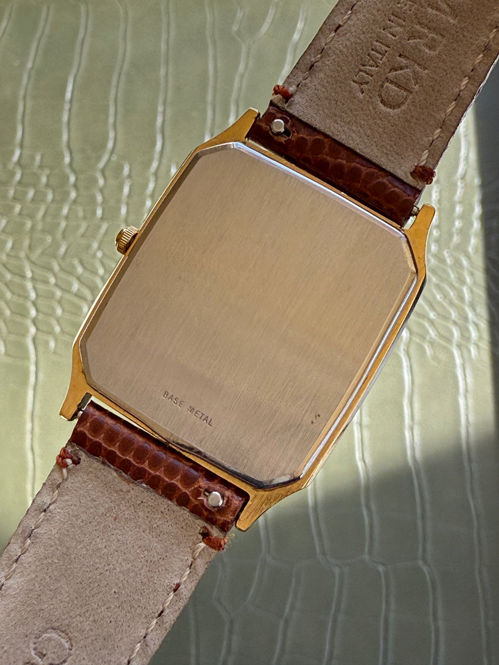 1980’s Longines Quartz Gold Plated Tank Watch