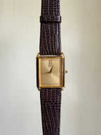 1985 Seiko Quartz Gold Tone Tank Watch