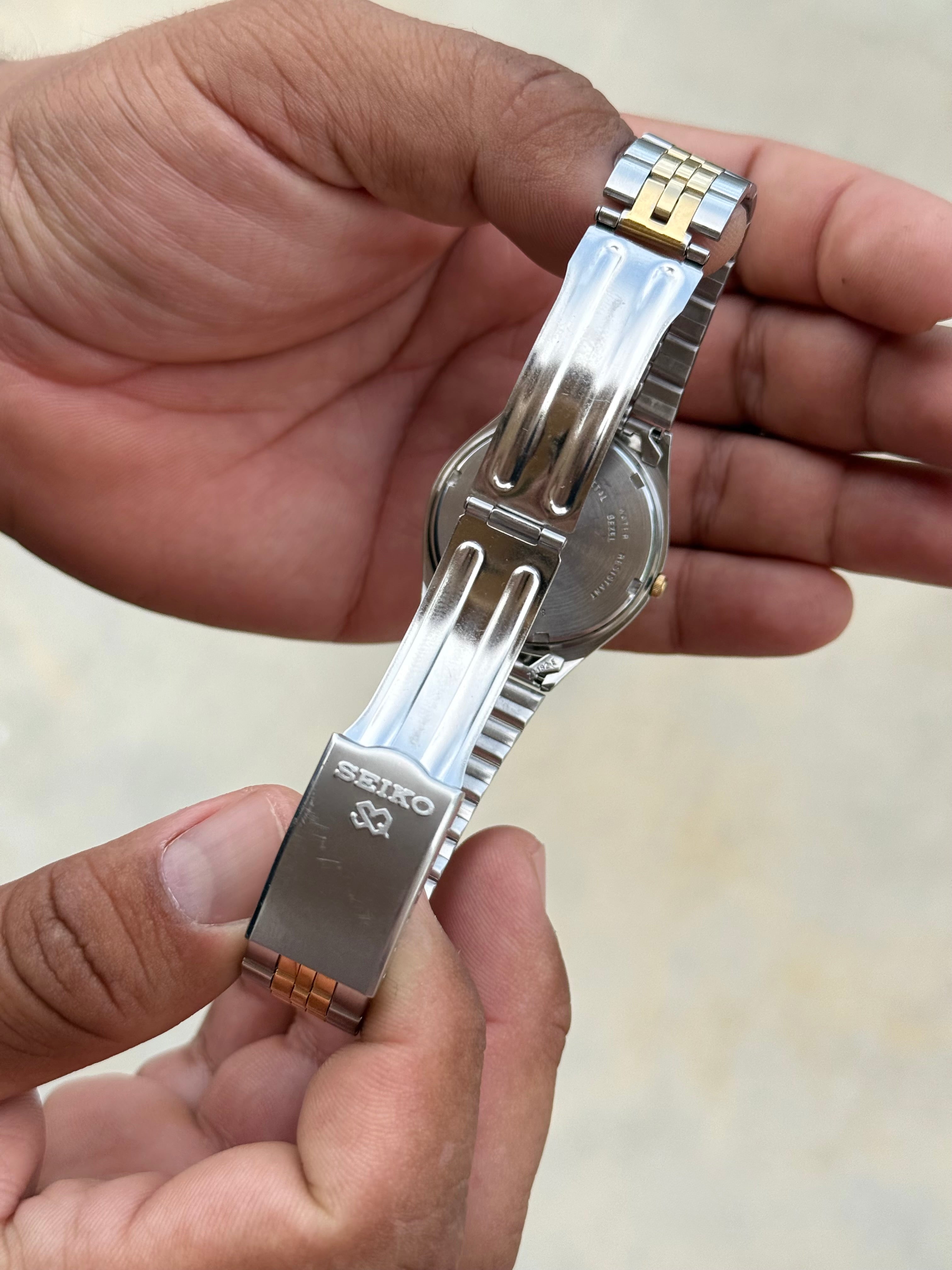 1990 Seiko Quartz Two Tone Day Date Watch