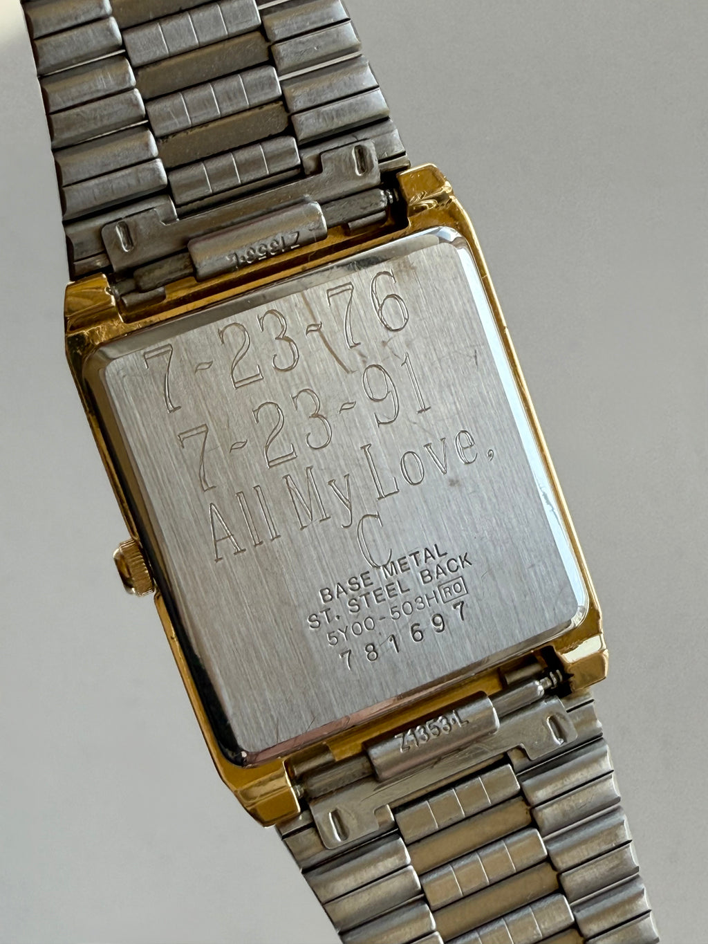 1987 Seiko Quartz “All My Love” Polo Tank Watch