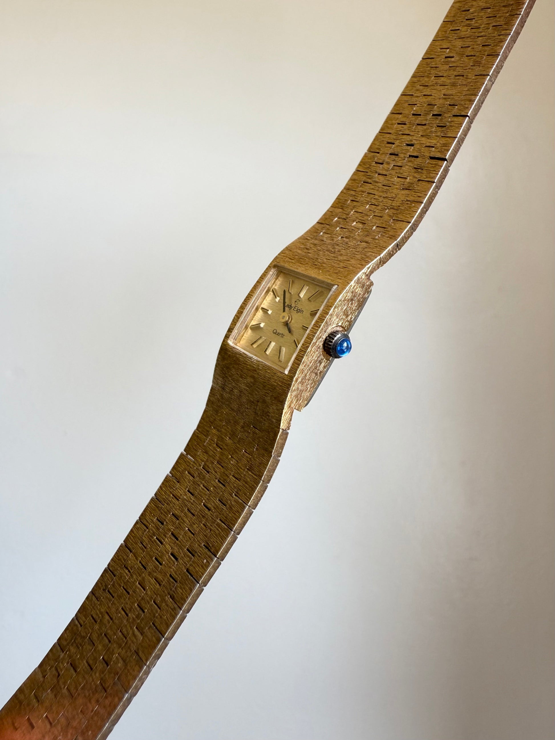 1970s Lady Elgin Quartz Gold Tone Watch