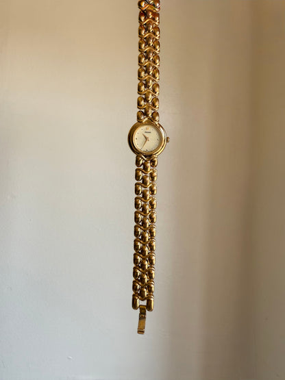 1987 Pulsar by Seiko Gold Tone Movt Japan Watch