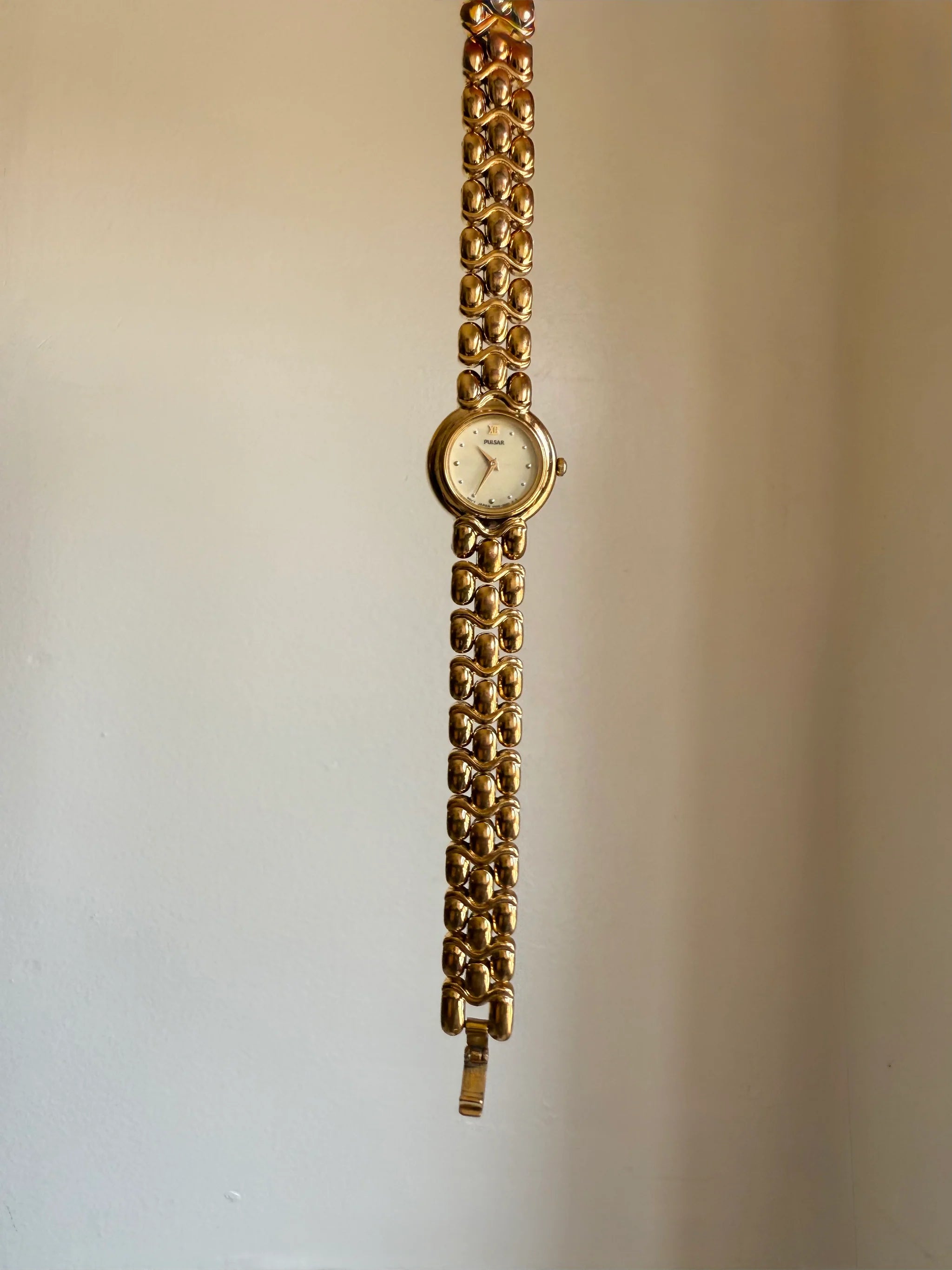 1987 Pulsar by Seiko Gold Tone Movt Japan Watch --