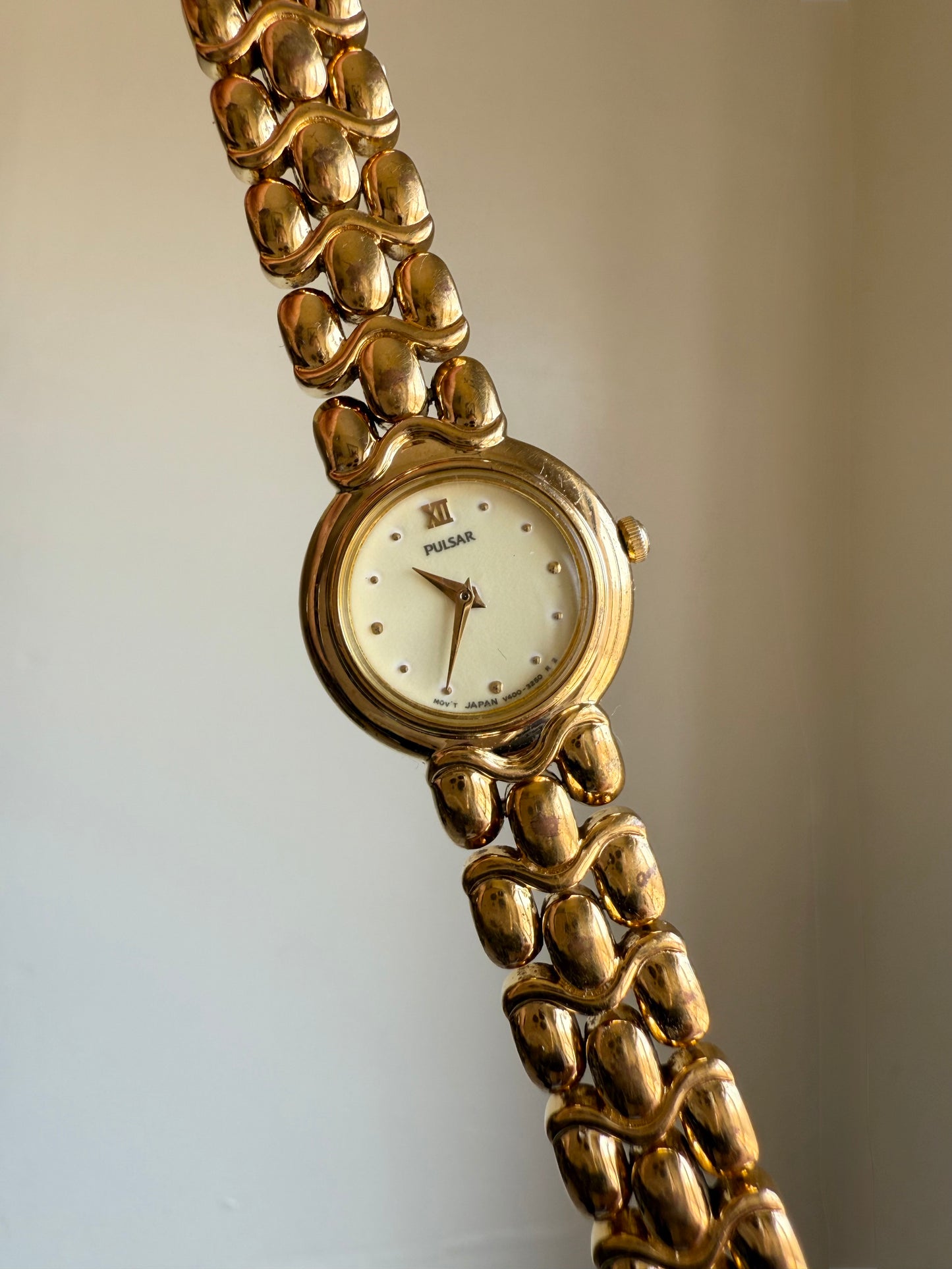 1987 Pulsar by Seiko Gold Tone Movt Japan Watch