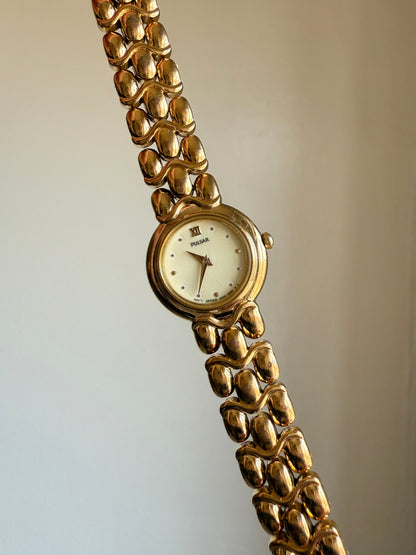 1987 Pulsar by Seiko Gold Tone Movt Japan Watch