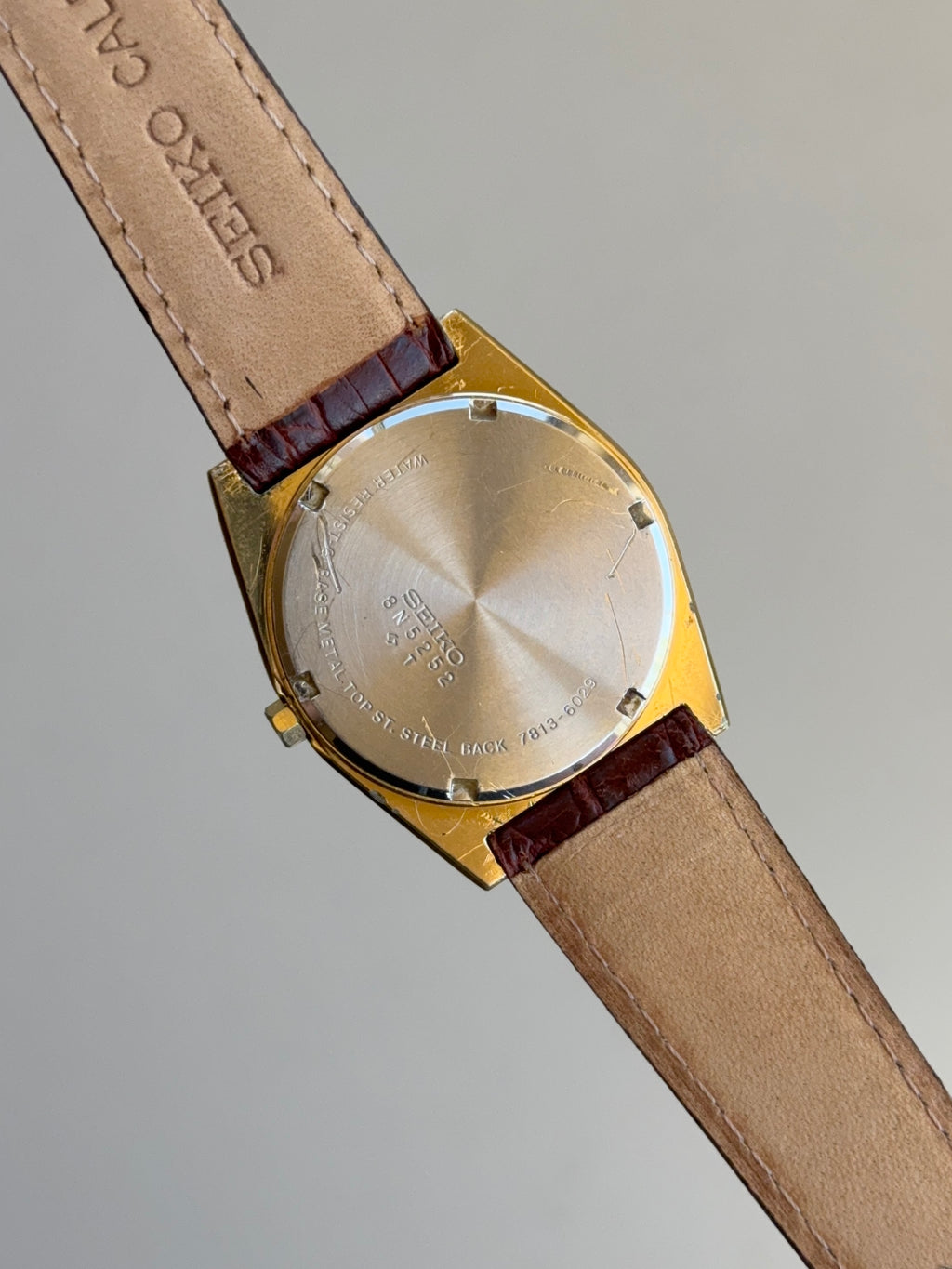 1978 Seiko Quartz "222" Gold Tone Day Date Watch
