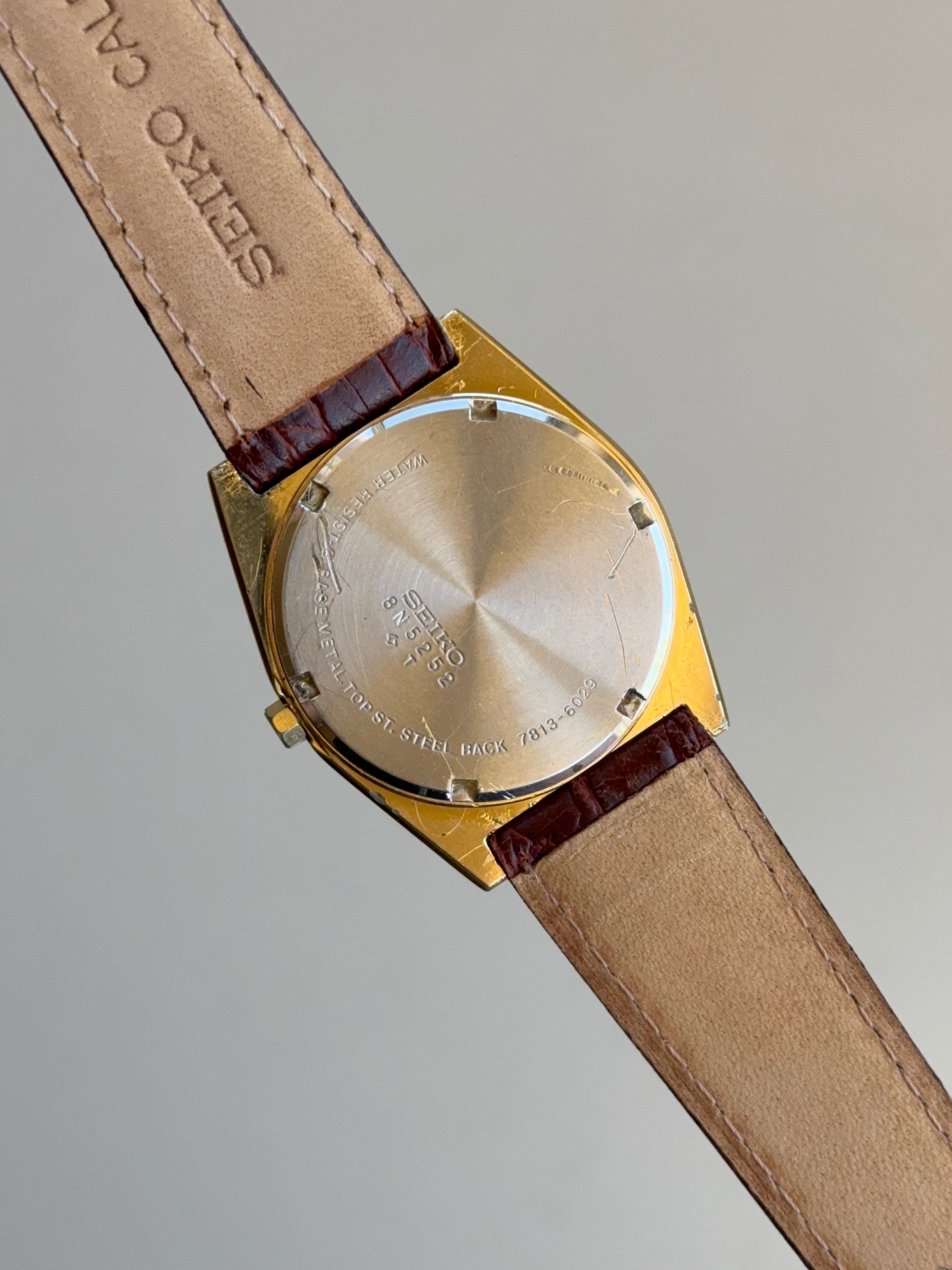 1978 Seiko Quartz "222" Gold Tone Day Date Watch