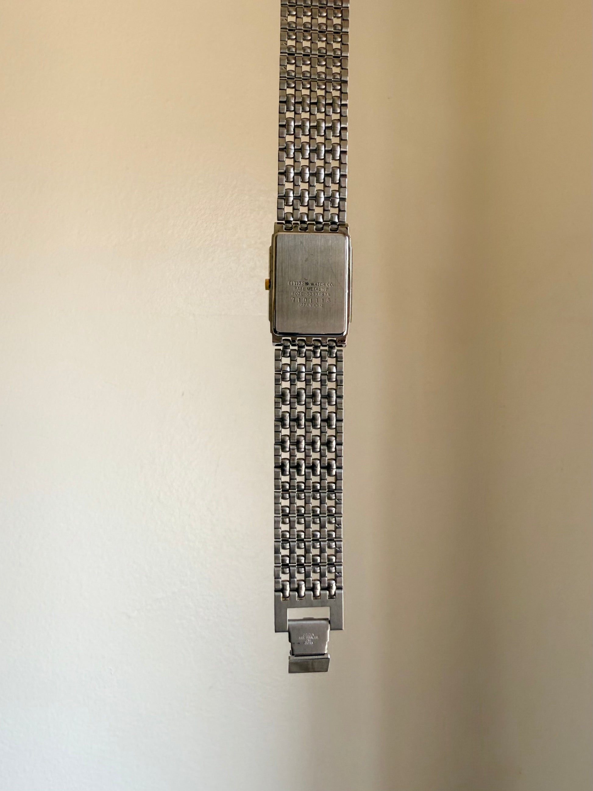 1980 Citizen CQ Two Tone Tank Watch