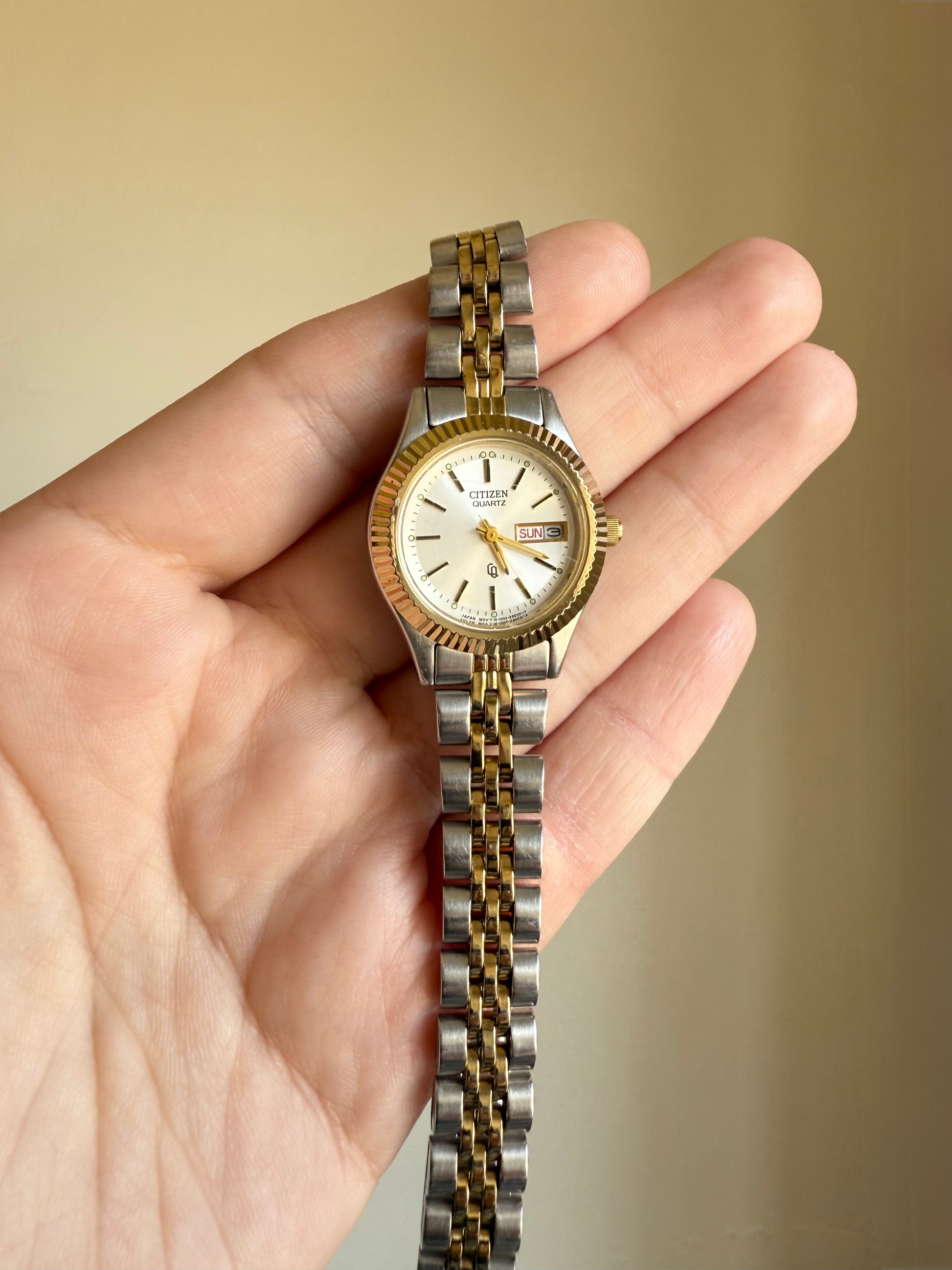 1980's Citizen CQ " President" Day Date Two Tone Watch