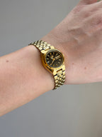 1984 Seiko 5 Automatic 21 Jewel Gold Tone Day Date Watch