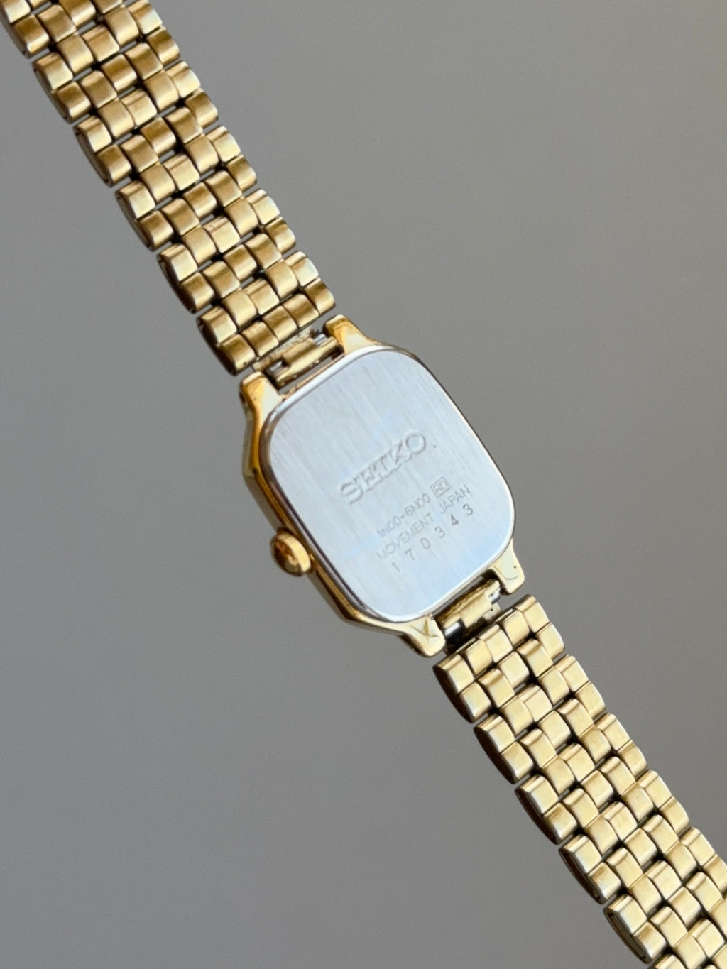 1991 Seiko Quartz Gold Tone Octagon Tank Watch