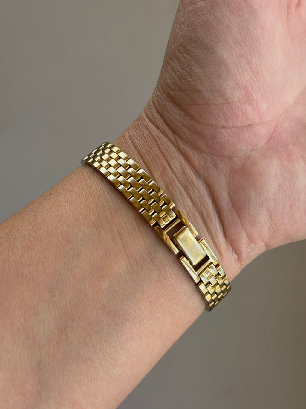 1991 Seiko Quartz Gold Tone Octagon Tank Watch