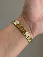 1991 Seiko Quartz Gold Tone Octagon Tank Watch