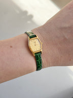 1985 Seiko Quartz Gold Tone Tonneau Watch