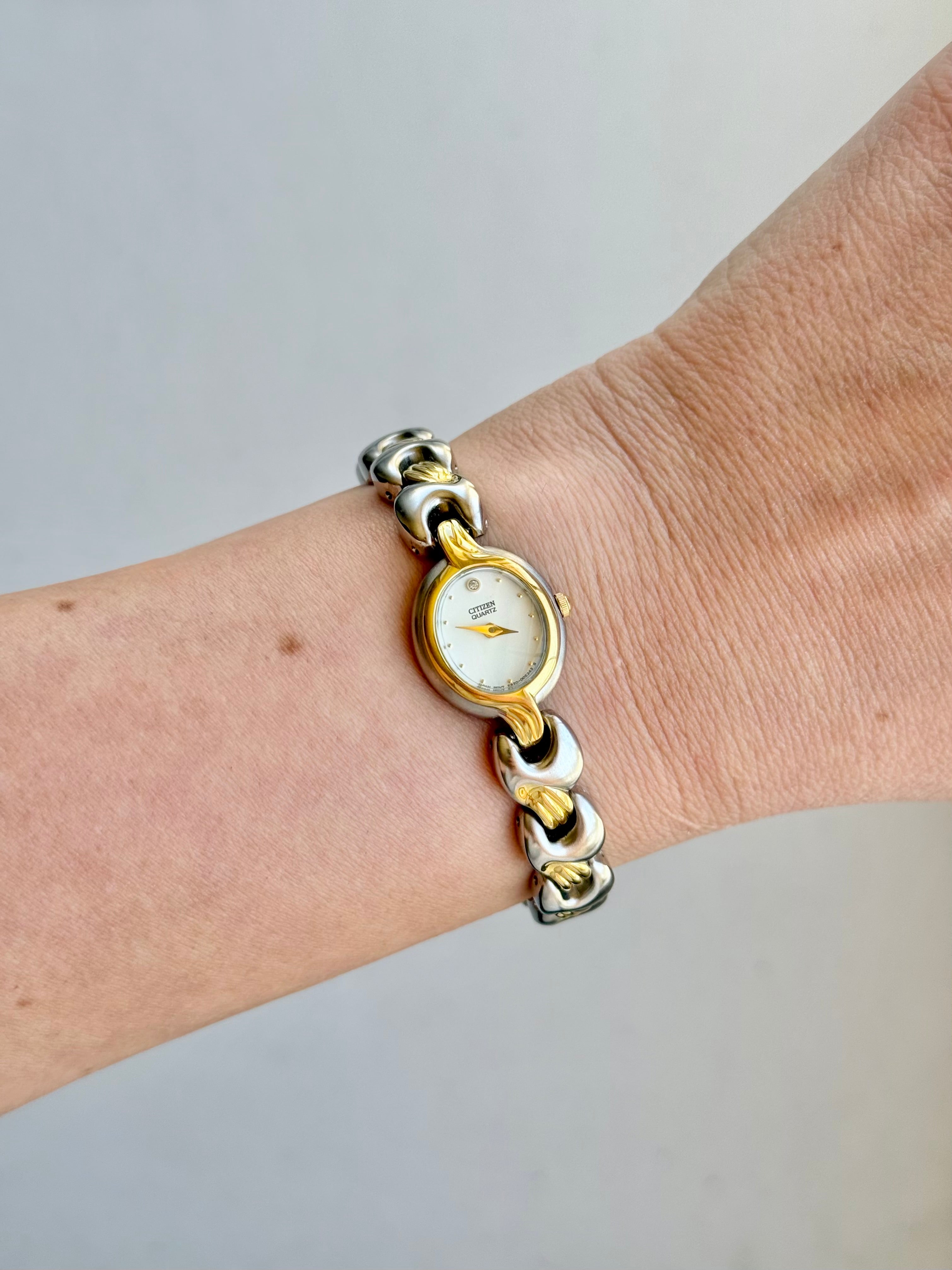 1990’s Citizen Two Tone Oval Bracelet Watch