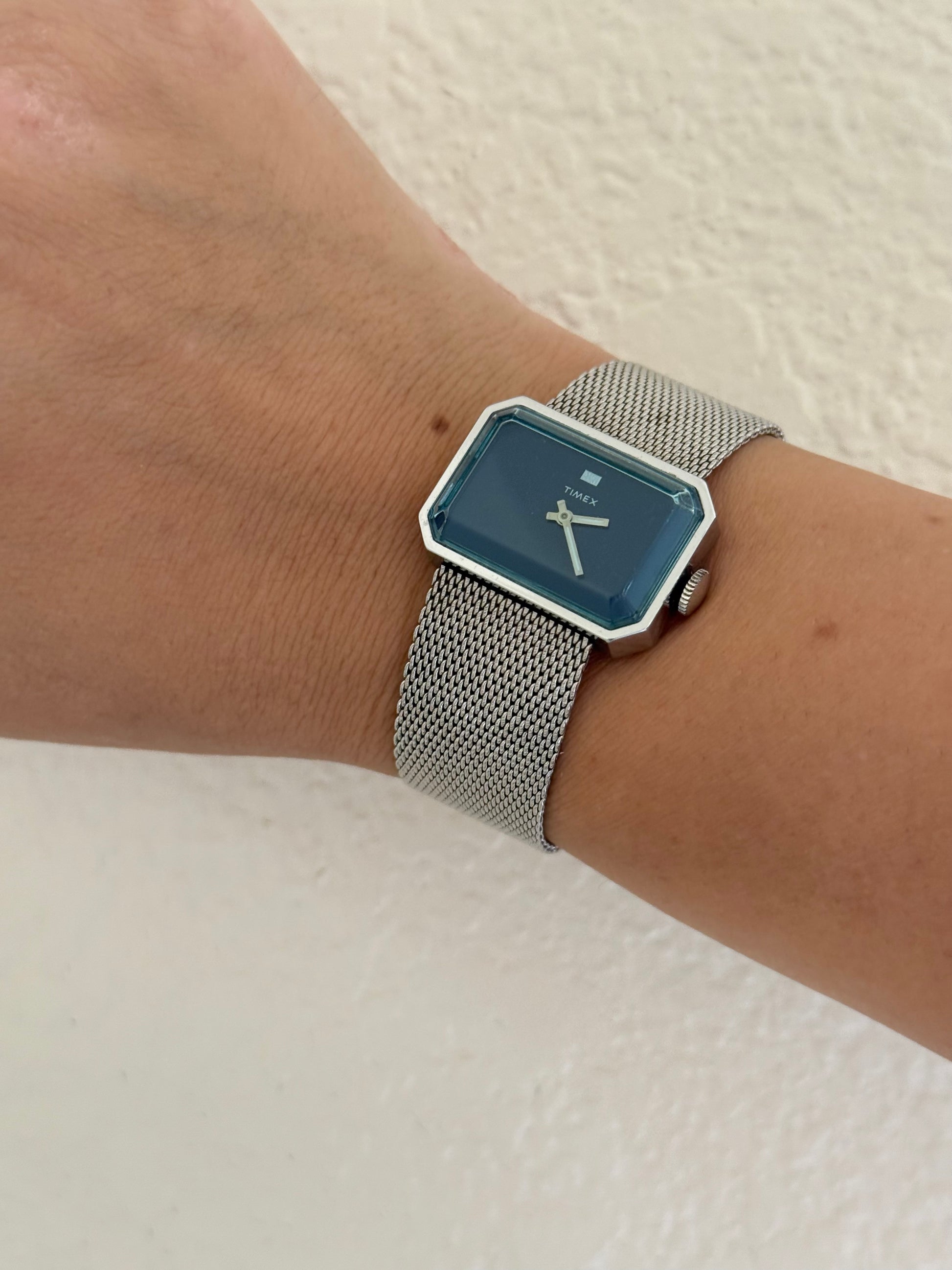 1970s Timex Mechanical Silver Tone Watch
