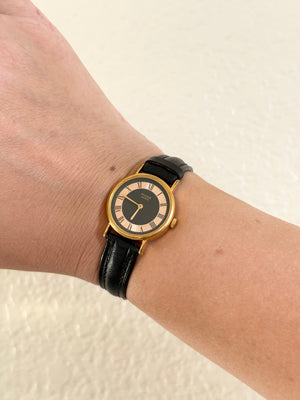 Vintage Pulsar Two Tone Roman Dial Gold Tone Quartz Watch