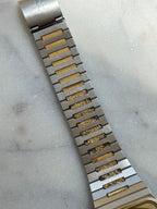 1980's Hamilton Swiss Quartz Two Tone Day Date Tonneau Watch