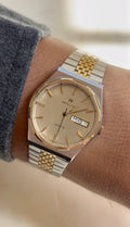 1990's Hamilton Quartz Two Tone Day Date Watch