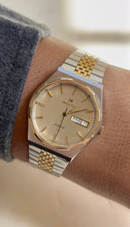 1990's Hamilton Quartz Two Tone Day Date Watch