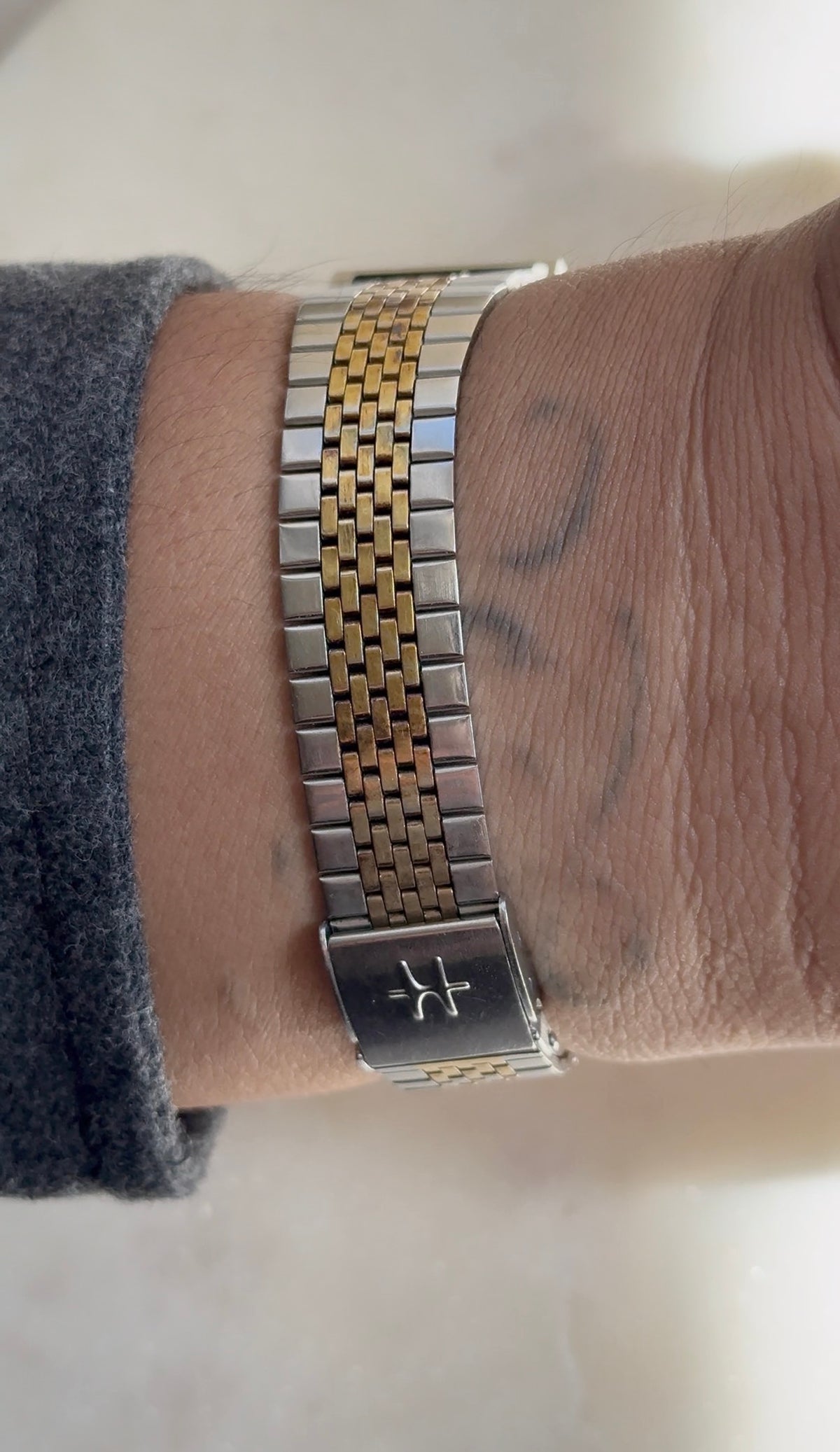 1990's Hamilton Quartz Two Tone Day Date Watch