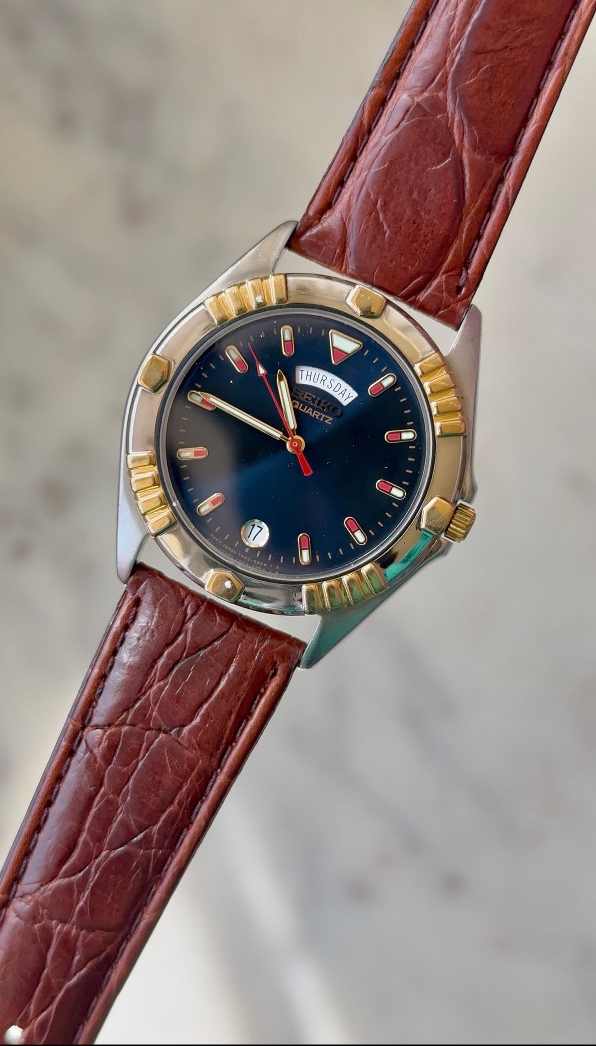 1993 Seiko Quartz Two Tone Day Date Watch