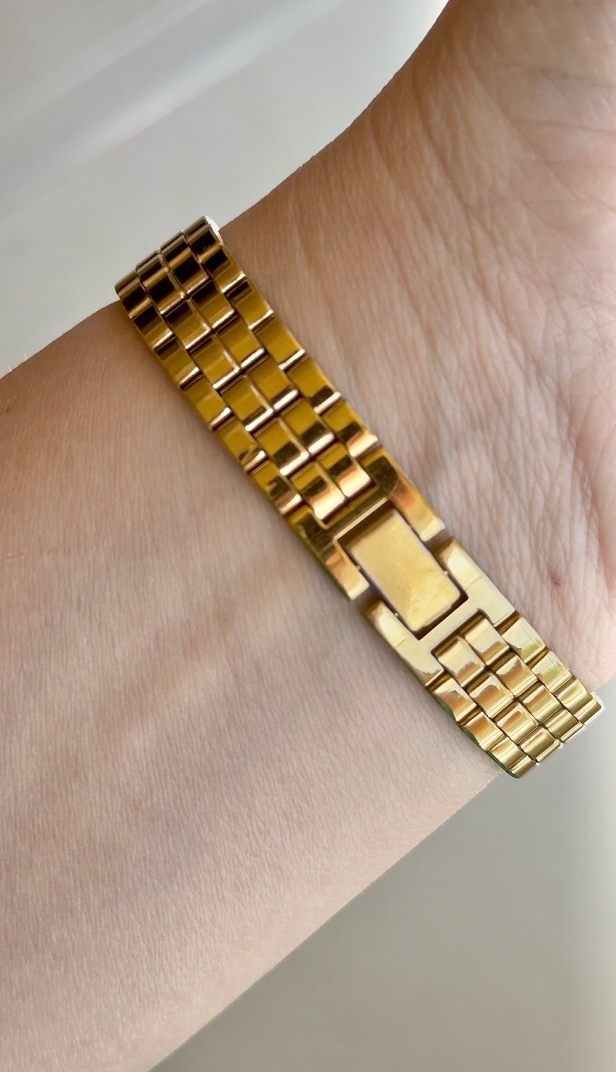 1990 Seiko Galaxy Quartz Gold Tone Tank Watch