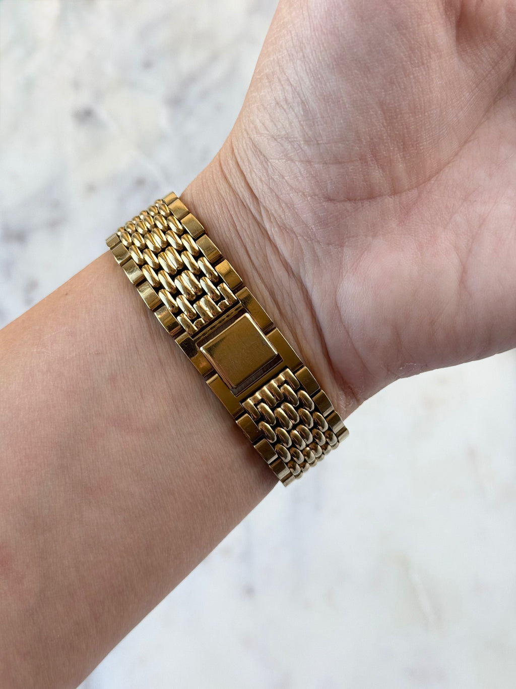 1991 Seiko Quartz Gold Tone Tank Watch