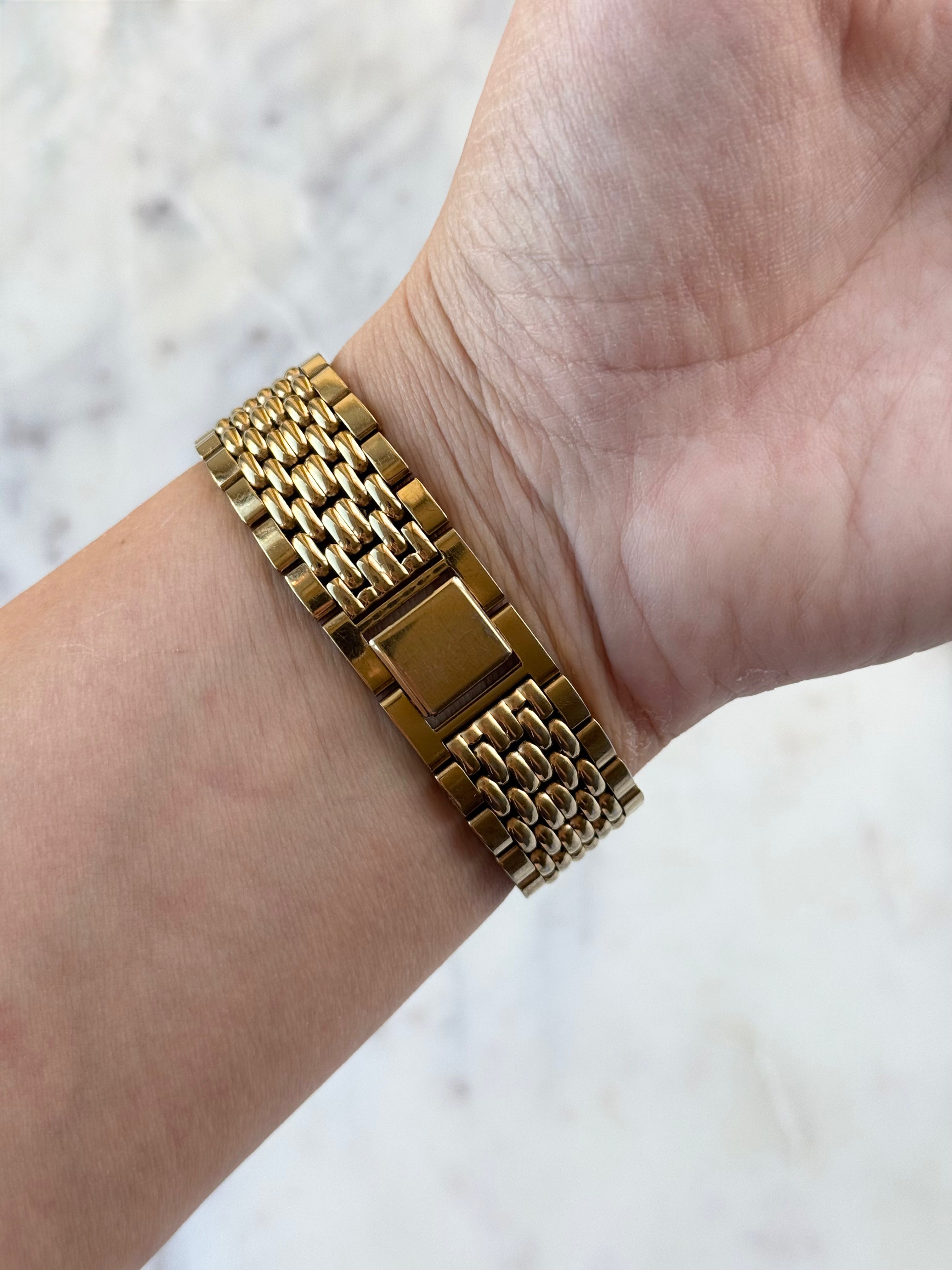 1991 Seiko Quartz Gold Tone Tank Watch