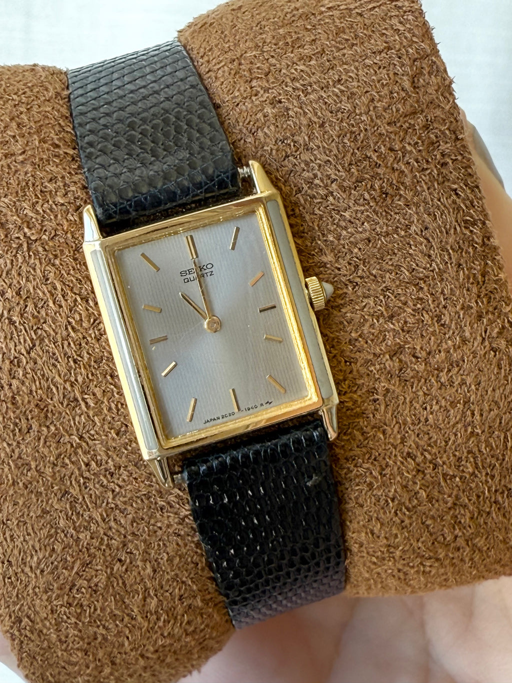 1984 Seiko Quartz Gold Tone Tank Watch