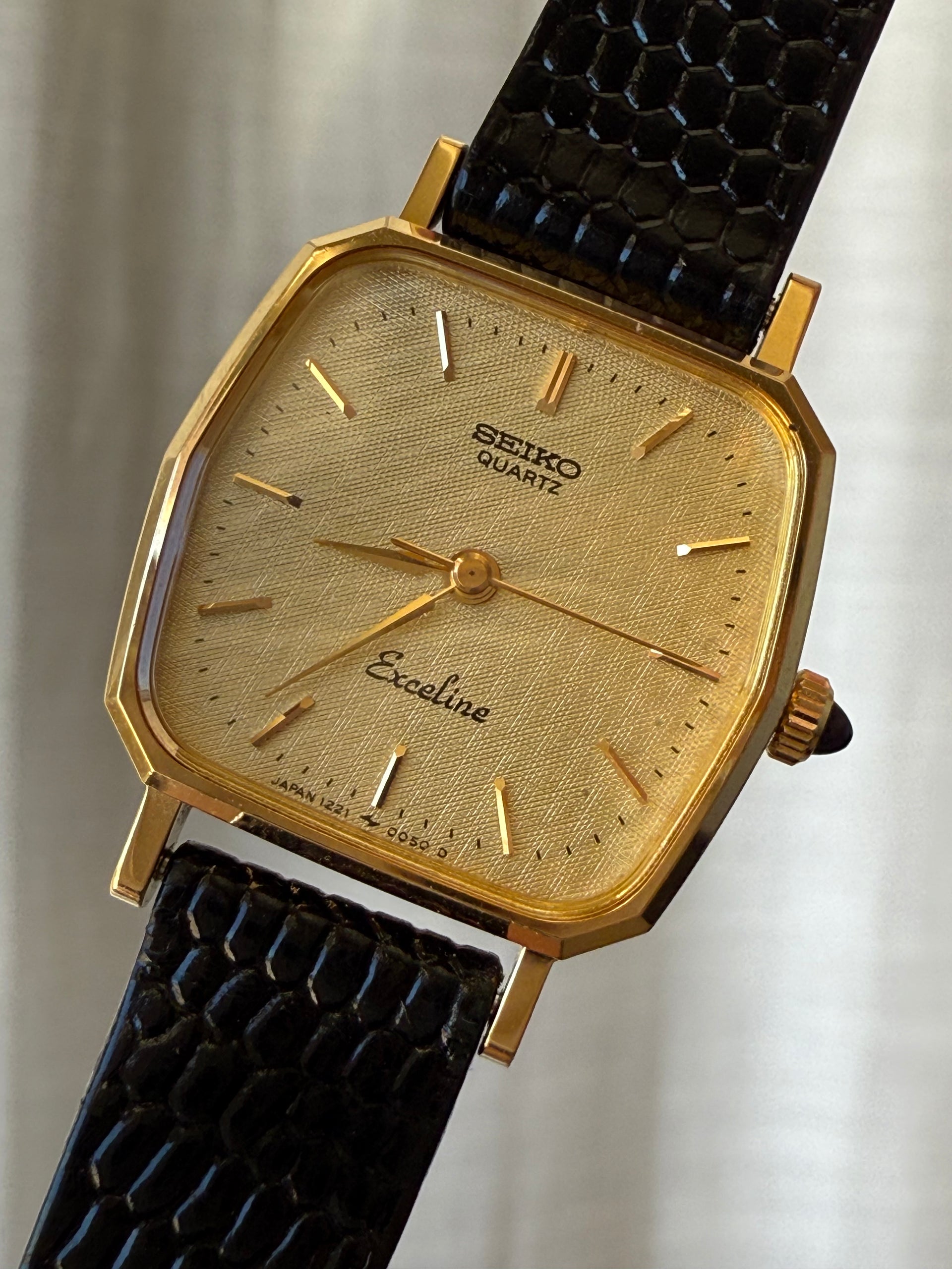 1984 Seiko Exceline Quartz Gold Plated Watch – River Moons Vintage