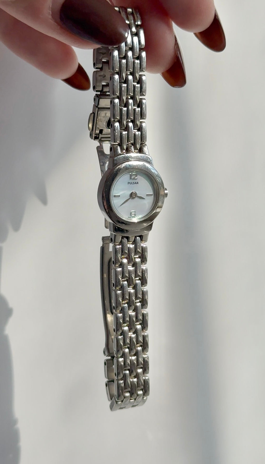 1995 Pulsar By Seiko MOP Bracelet Watch