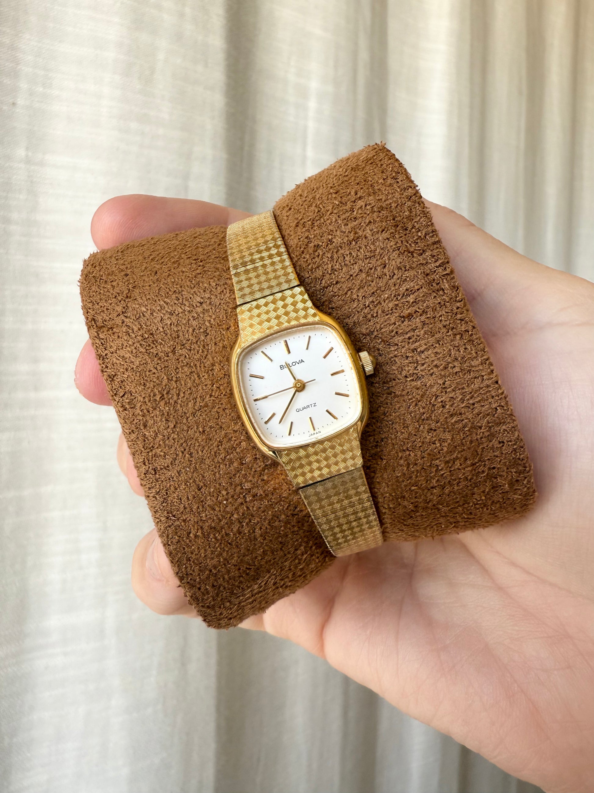 1980 Bulova Gold Electro Plated Quartz Watch